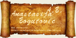 Anastasija Bogutović vizit kartica